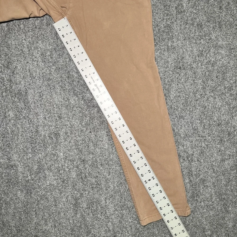 Mugsy Belmonts Slim Straight Stretch Chino Pants Tan Brown Men 34x30